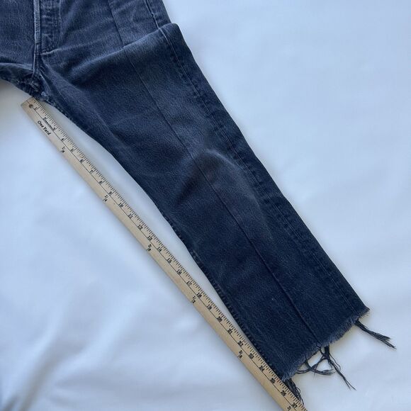 Vintage EB DENIM OG Reinvented Reconstructed Jeans Asymmetrical Black Womens 27 - Picture 6 of 11